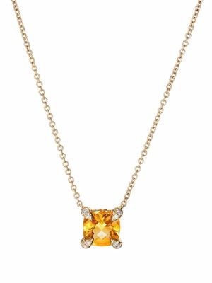 David Yurman collier Châtelaine en or 18ct serti de diamants et de citrine