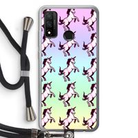 Musketon Unicorn: Huawei P Smart (2020) Transparant Hoesje met koord