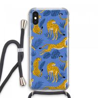 Luipaard: iPhone XS Max Transparant Hoesje met koord