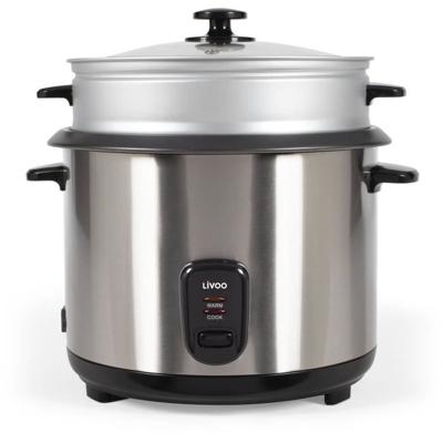 Rijstkoker en stoomkoker van roestvrij staal - LIVOO - DOC293 - 1000W - 2,8L - Roestvrij staal - Warmhouden