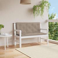VidaXL Tuinbankkussen 120x(50+50)x7 cm oxford stof taupe