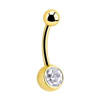 Curved Barbell Verguld chirurgisch staal 316L Bananas - thumbnail