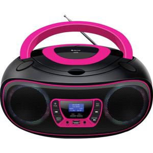 Denver TDB-212P Radio/CD-speler DAB+, DAB, FM AUX, USB, Bluetooth, CD Zwart, Pink