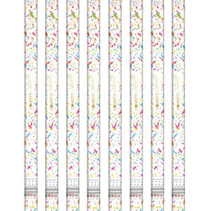 Party confetti shooters - 8x - confettikanon - gekleurd - papier - 80cm