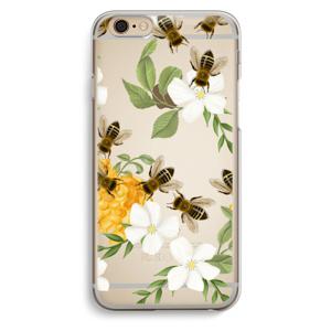 No flowers without bees: iPhone 6 / 6S Transparant Hoesje