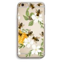 No flowers without bees: iPhone 6 / 6S Transparant Hoesje - thumbnail