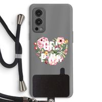 GRL PWR Flower: OnePlus Nord 2 5G Transparant Hoesje met koord