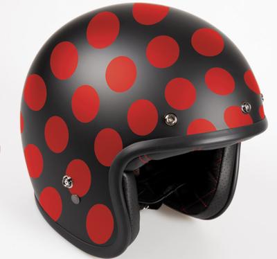 Rode stippen ingesteld motor sticker