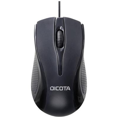 Dicota neu Muis USB Zwart 3 Toetsen 1200 dpi Geïntegreerd scrollwiel