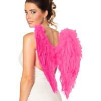 Carnaval/halloween verkleed engelen vleugels - roze - 50 cm - dames
