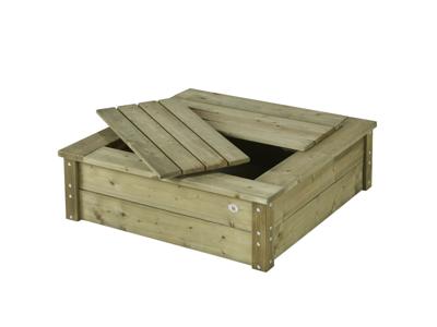 Zandbak 100x100 cm met deksel - Talen buitenmeubelen