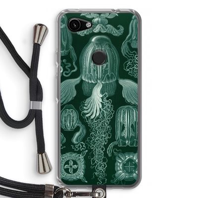 Haeckel Cubomedusae: Pixel 3a Transparant Hoesje met koord