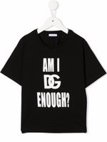 Dolce & Gabbana Kids t-shirt à slogan imprimé - Noir - thumbnail