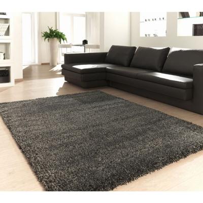 Hoogpolig vloerkleed shaggy Plus 959 5cm hoogte - grijs gemêleerd-240 x 340 cm