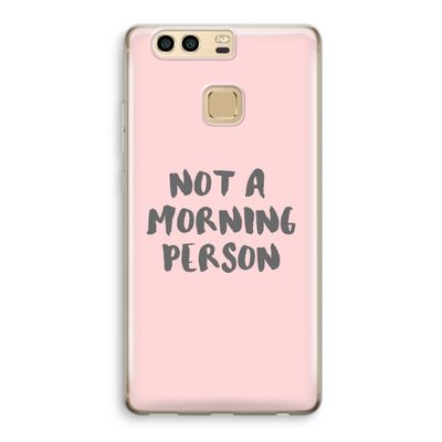 Morning person: Huawei P9 Transparant Hoesje
