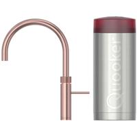 Quooker Fusion Round Keukenkraan Set - Kokend Warm- en Koud Water - Rosé Koper - Inclusief COMBI Reservoir