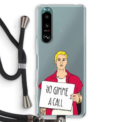 Gimme a call: Sony Xperia 5 III Transparant Hoesje met koord