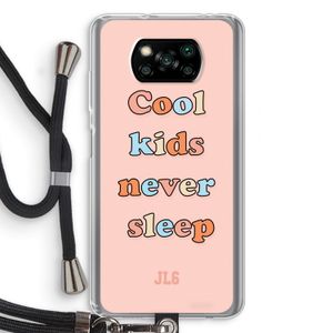 Cool Kids Never Sleep: Xiaomi Poco X3 Pro Transparant Hoesje met koord