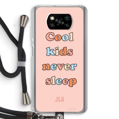 Cool Kids Never Sleep: Xiaomi Poco X3 Pro Transparant Hoesje met koord