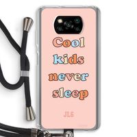 Cool Kids Never Sleep: Xiaomi Poco X3 Pro Transparant Hoesje met koord