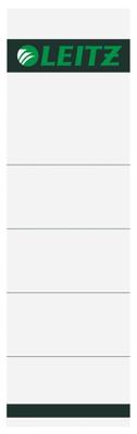 Leitz rugetiketten, niet-zelfklevend, ft 5,7 x 19,1 cm, pak van 10 stuks, wit