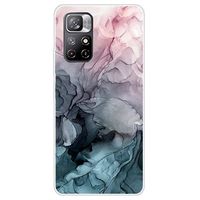 Xiaomi Redmi Note 11 Pro/Note 11 Pro 5G Marmerpatroon IMD TPU Hoesje - Grijs / Roze