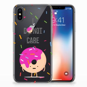 Apple iPhone X | Xs Siliconen Case Donut Roze