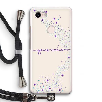 Sterren: Pixel 3 Transparant Hoesje met koord