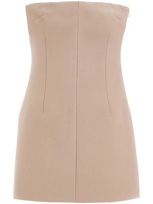 Ferragamo robe-bustier à coupe courte - Tons neutres