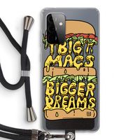 Big Macs Bigger Dreams: Samsung Galaxy A72 5G Transparant Hoesje met koord