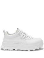 Jil Sander baskets en cuir - Blanc