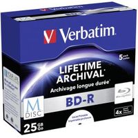 Verbatim BD-R Blu-Ray 25GB 4x 5st. Jewelcase MDISC - thumbnail