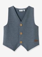 Vestje met knopen voor jongens NAME IT grijsblauw