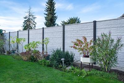 Berton Rotsmotief vulplaat wit/grijs 184 cm Tuindeco - Tuindeco