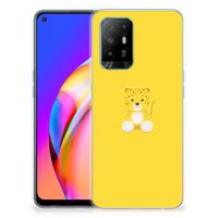 OPPO A94 5G | Reno5 Z Telefoonhoesje met Naam Baby Leopard - thumbnail