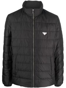 Prada veste bomber à patch logo - Noir