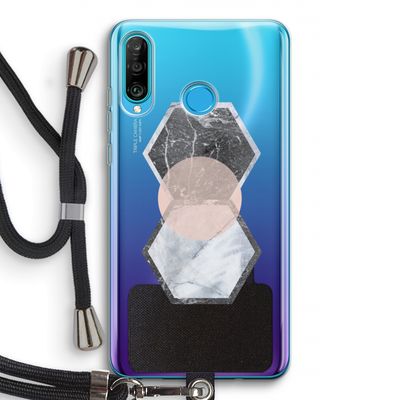 Creatieve toets: Huawei P30 Lite Transparant Hoesje met koord