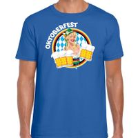 Oktoberfest verkleed t-shirt voor heren - Duitsland/duits bierfeest kostuum/kleding - blauw - thumbnail