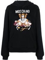 Moschino hoodie en coton à logo imprimé - Noir - thumbnail