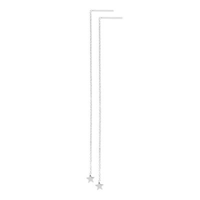 iXXXi Doortrek Oorbellen Chain Star Zilver