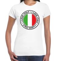 Verkleed T-shirt voor dames - Italie - wit - supporter - themafeest