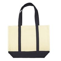 Beige canvas basic tas/shopper 47 x 39 cm