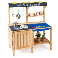 Buiten Kinder Matschkeuken met Afneembare Wasbak & Accessoires Speelkeuken Kinderkeuken