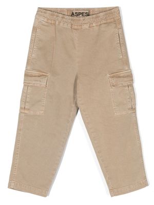 Aspesi Kids pantalon en coton à poches cargo - Tons neutres