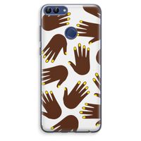 Hands dark: Huawei P Smart (2018) Transparant Hoesje