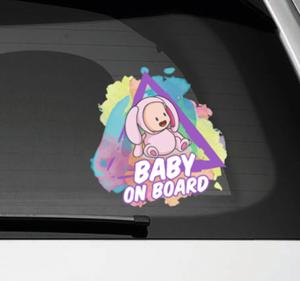 Baby aan boord splatter