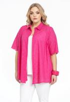 Yoek Blouse A-lijn broderie anglaise | Roze | Maat 46/48