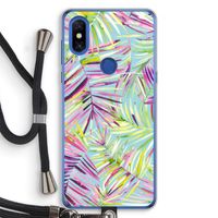 Tropical Palms Blue: Xiaomi Mi Mix 3 Transparant Hoesje met koord