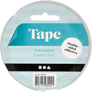 Creativ Company Dubbelzijdig Klevend Tape 3mm, 10m
