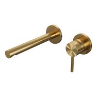 BRAUER Stripe Inbouw Wastafelmengkraan - rechte uitloop en rozetten - model A1 - goud geborsteld PVD 5-GG-331